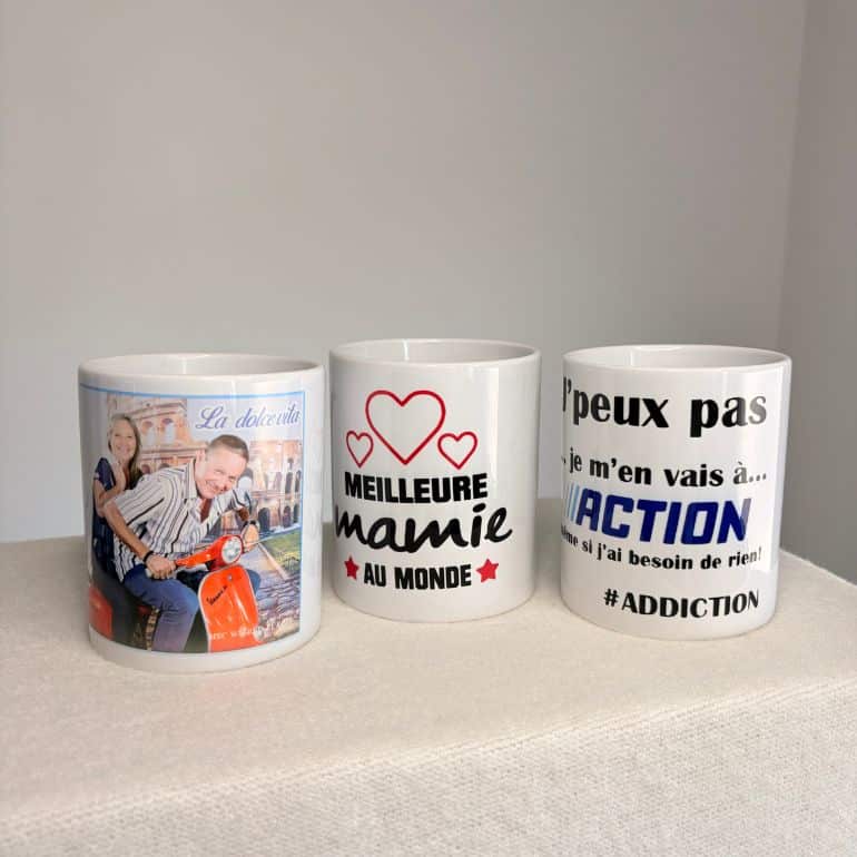 Mug personnalisé céramique 330ml – Qualité AAA