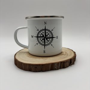 Mug métal émaillé personnalisé 360ml – Style vintage